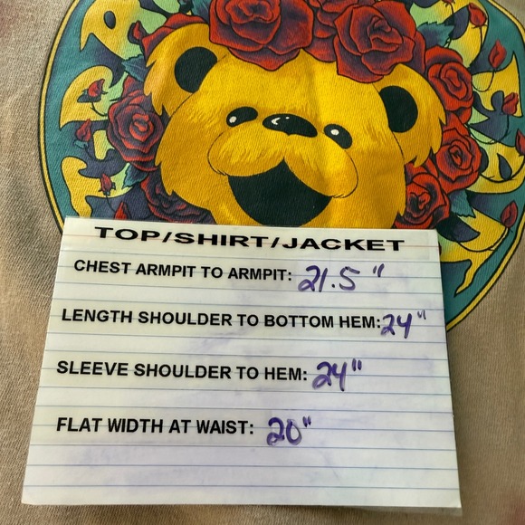 Grateful Dead‎ Floral Bear Tie Dye Sweatshirt Women's Large Crewneck Boho Hippie - Picture 8 of 10